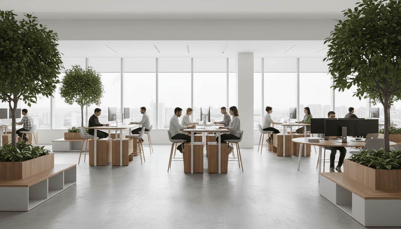 Contemporary technology services workspace