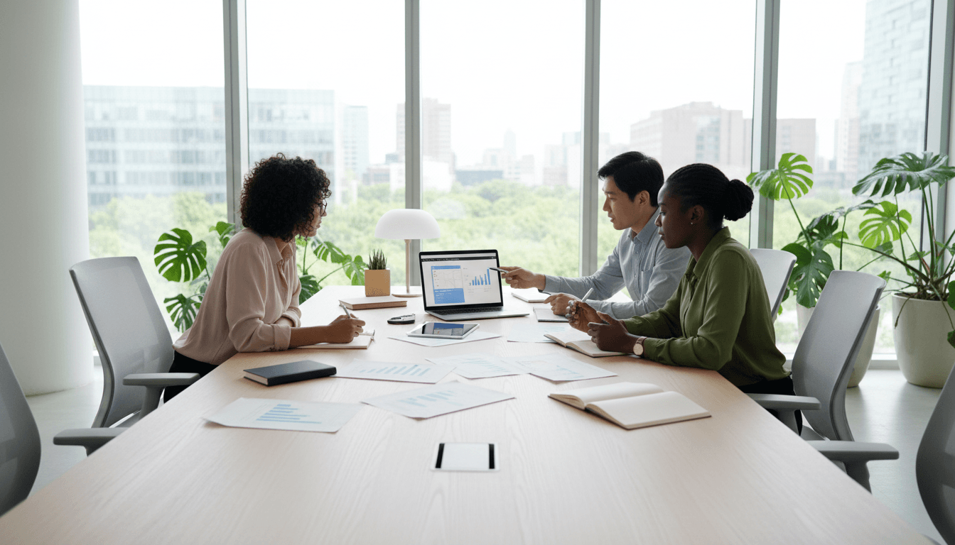 Technology professionals planning digital solutions